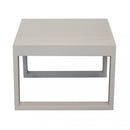 Tavolino Cuba 45x45x32 h cm in Alluminio Tortora