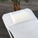 Sdraio da Giardino 182x56x28 cm Pieghevole con Schienale Reclinabile e Cuscino in Metallo e Texteline Crema      