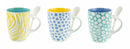 Set 20 Tazze con Cucchiaino Ø8,5x12 cm in Gres Villa d'Este Home Tivoli Marea