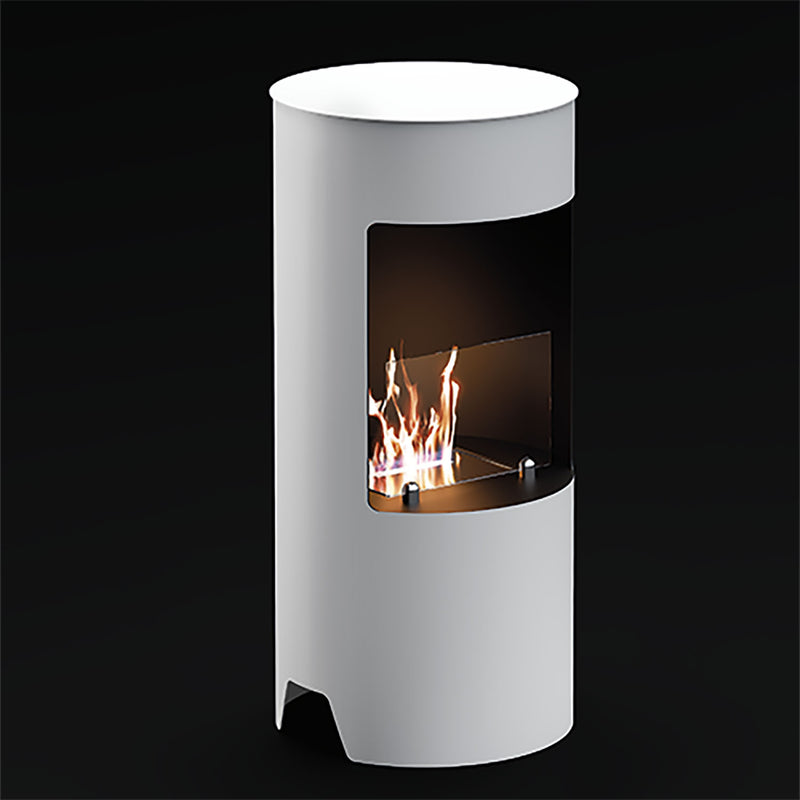 Camino a Bioetanolo da Pavimento Ø45x95 cm 2500W 1,2L Cortina Bianco 