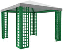 Gazebo da Giardino in Legno 3x3m con Copertura in PVC Taini Leon Pocket Salvia