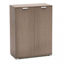 Armadietto 2 Ante 60x38x85 h cm in Truciolare bilaminato Rovere grigio