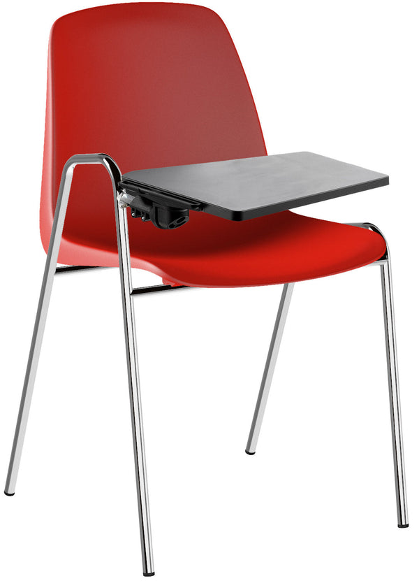 Chaise de réunion de bureau en polypropylène avec tablette Tosini Verona rouge online