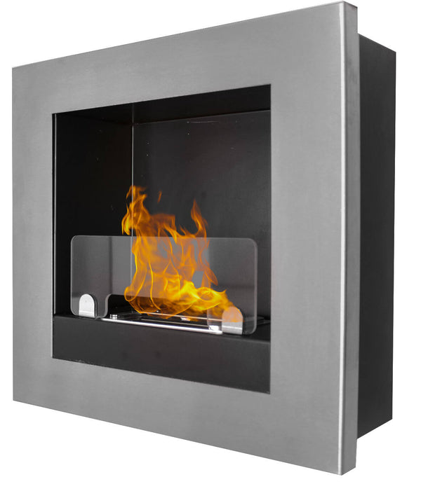 acquista Cheminée Bioéthanol Murale 45x45 cm Karlsen Asolo Acier