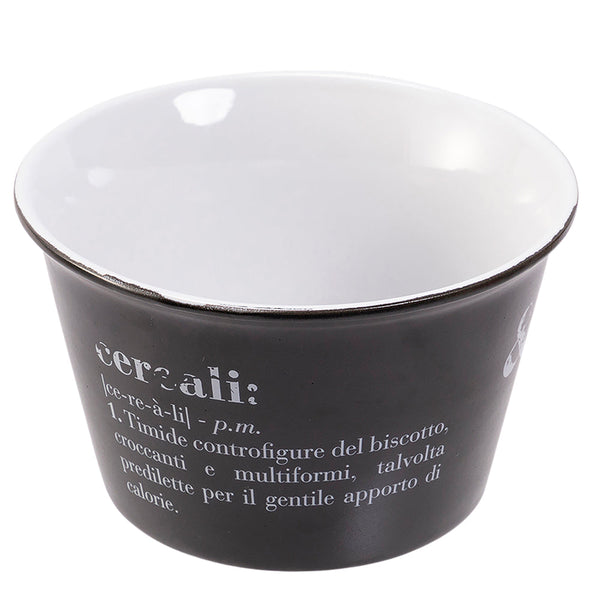 Bol Tasse pour Yaourt et Céréales 550 ml en Grès Noir et Blanc VdE Tivoli 1996 online