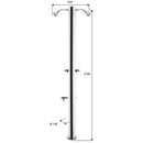 Doccia da Giardino Doppia 2 Temporizzatori e Lavapiedi ATI Docce MUL-2P Inox Anodizzato