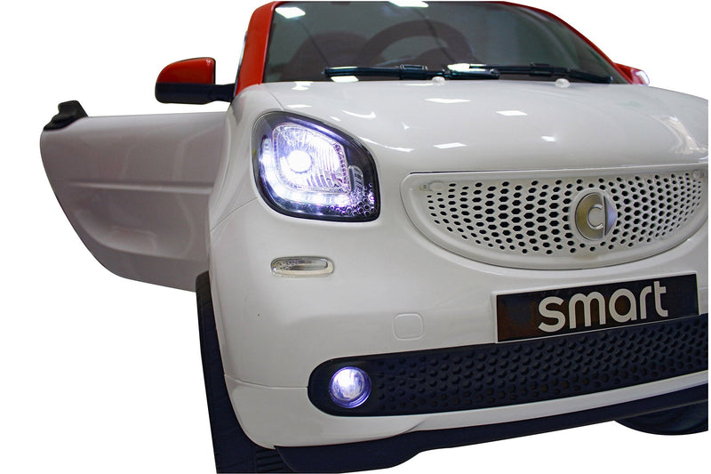 Macchina Elettrica per Bambini 12V Mp4 Smart Fortwo Cabrio Bianca