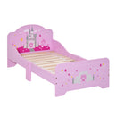 Struttura Letto Singolo per Bambini 143x73x60 cm in Legno di Pioppo Rosa
