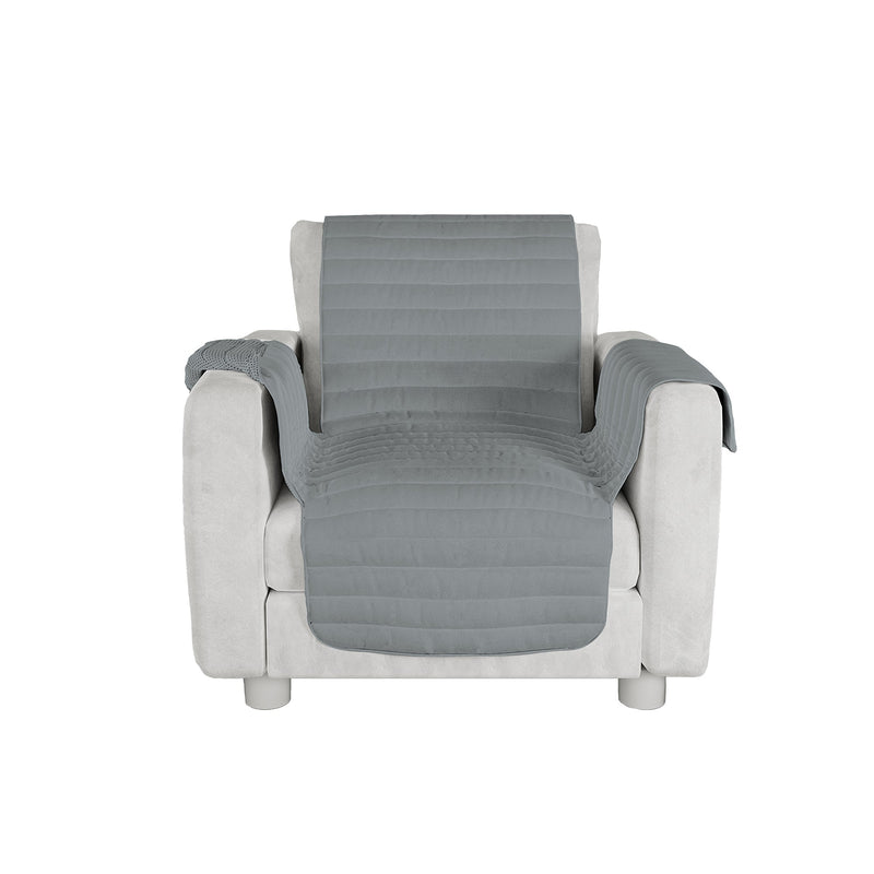 Copridivano Trapuntato in Microfibra Grigio Chiaro Varie Misure