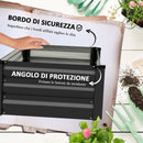 Set di 2 Letti per Orto Rialzato con Fondo Aperto 100x60x30cm in Acciaio Galvanizzato Grigio
