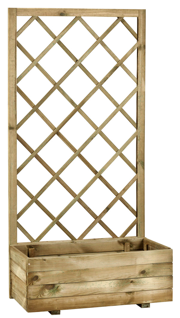 acquista Jardinière avec Treillis 70x35xh140 cm en Bois Imprégné