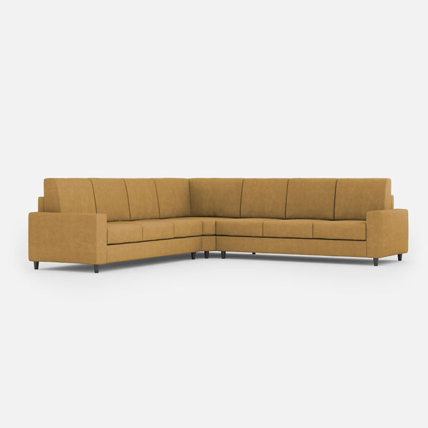 prezzo Canapé d'angle Sakar 7 places 286x286x85 cm en tissu ocre