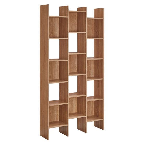 Bibliothèque 15 étagères 96x24,8x192 cm en bois de chêne MDF sconto