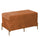 Banc de rangement 78x40xh45 cm en tissu velours marron