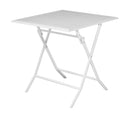 Tavolo Pieghevole da Giardino 60x60x72 cm Lucca in Alluminio Bianco