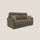 Canapé lit 2 places 176x102x97 cm en tissu gris clair
