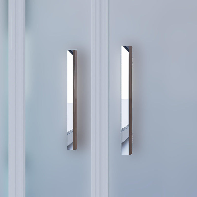 Box Doccia Semicircolare 2 Ante Scorrevoli in Cristallo Acidato 6mm H195 Bonussi Lucy Varie Misure