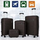 Set 3+1 Valigie Rigide Beauty Case Bagaglio Trolley con Ruote Easy Roll Nero     