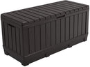 Baule Cassapanca da Esterno 128x59x53,6 cm in Resina Effetto Legno Keter Kentwood Marrone