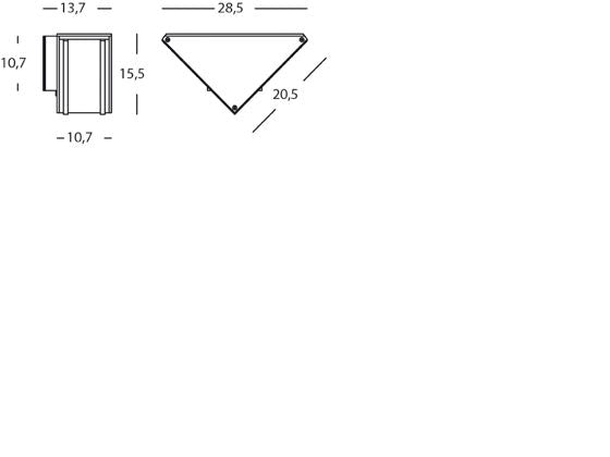 Lampada Applique Verticale con Led Colore Bianco per Esterno Linea Three Livos