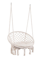 Amaca Sedia Sospesa da Giardino Ø80x130 cm in Poli-Cotone Javier Bianco