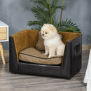 Divano di Lusso per Cani e Gatti in Similpelle con Cuscini 68.5x42x43 cm 