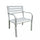 Chloe Fauteuil 60x56x85 h cm en Acier Blanc