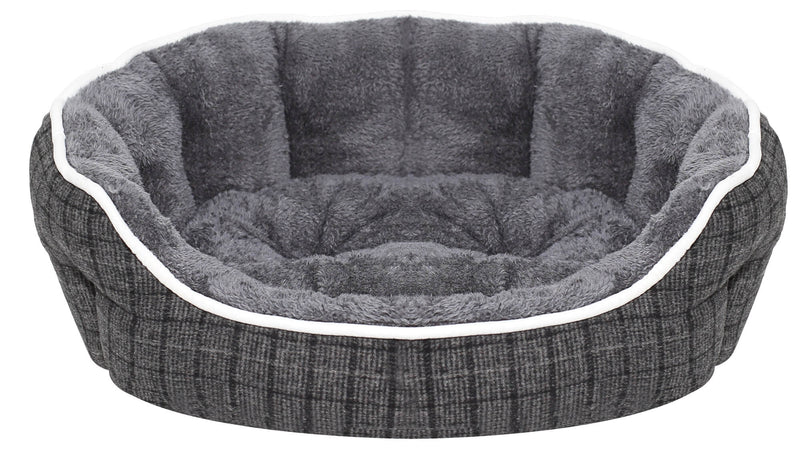Cuccia per Cani e Gatti 59x53x18 cm in Poliestere Scotland Grigio Scuro