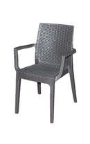 Sedia da Giardino 55x54x85 cm in Resina Marrone