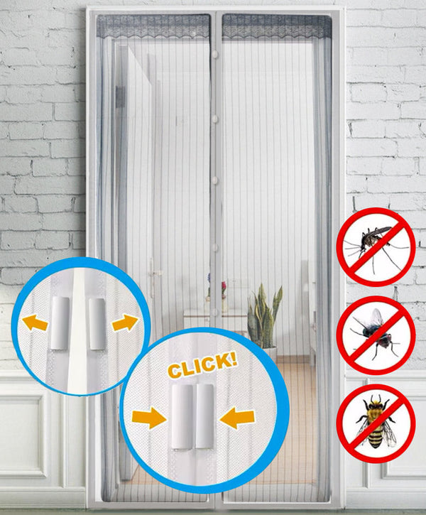 Rideau Moustiquaire Magnétique 16 Aimants 130x220 cm Soriani Zanzibar Blanc online