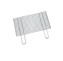Griglia Doppia per Barbecue 40x60 cm con Piedini in Filo di Ferro Cromato Made in Italy