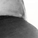 Set 4 Sedie Imbottite 38x43x74 cm in Vellluto Velvet Grigio e Oro