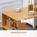 Tavolo Pieghevole da Pranzo max 3 Persone 75x144x144,5 cm in Truciolato e Acciaio color Legno