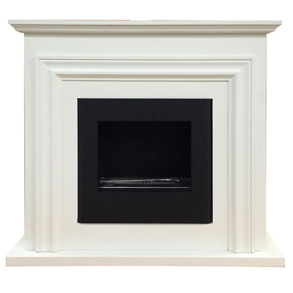 prezzo Cheminée Bioéthanol au Sol 91x32x86 cm Structure en Bois Blanc