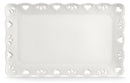 Vassoio Rettangolare 35x22 cm Traforato in Porcellana Kaleidos Juliet Bianco