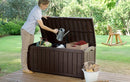 Baule Cassapanca da Esterno 128x61x65 cm in Resina Effetto Legno Keter Glenwood Marrone