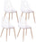 Lot de 4 Chaises 53x46x82 cm en Polycarbonate Transparent