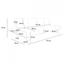 Divano Letto Clic Clac 171x75x73 cm in Tessuto Blu