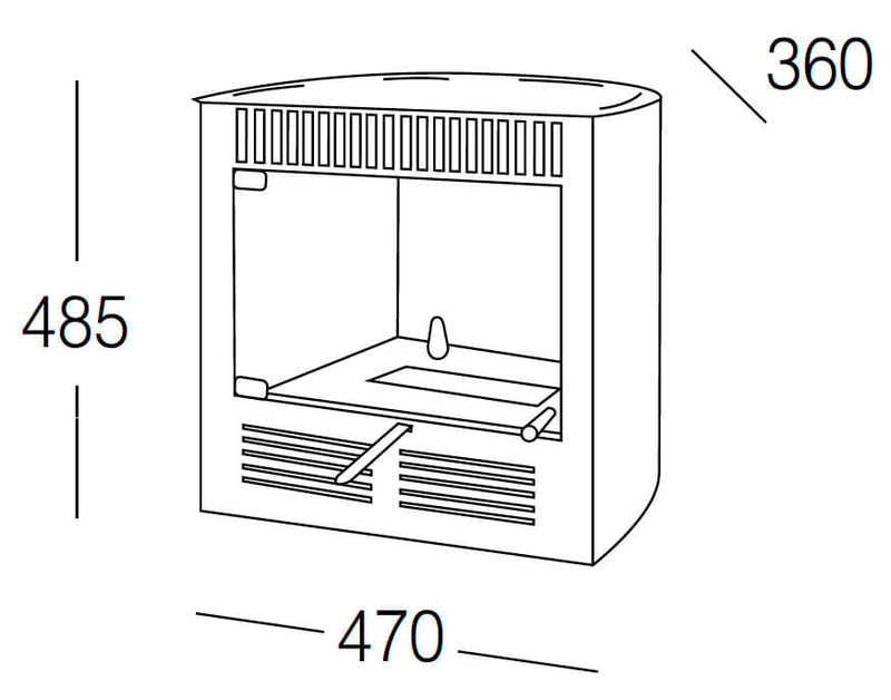 Stufa a Bioetanolo da Interno 2.3kW Karlsen Ruby Smart Boerdeaux