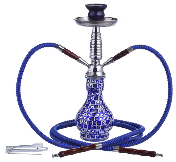 Chicha 2 Pipes H38 cm avec Pince à Charbon acquista