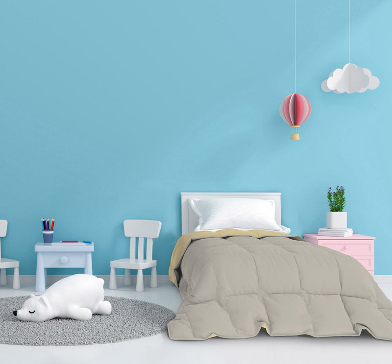 Trapunta Invernale Doubleface 300gr Panna\/Grigio Chiaro