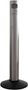 Posacenere a Colonna Ø11,7xh105 cm in Alluminio con Contenitore Interno Argento