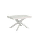 Tavolo Allungabile 140-400x90x77 cm Volantis Bianco Frassino Telaio Bianco 