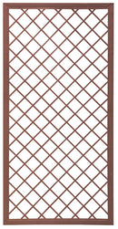 Set 2 Pezzi Traliccio Fisso con Cornice per Giardino Verdemax 180x90 cm in Metallo Corten
