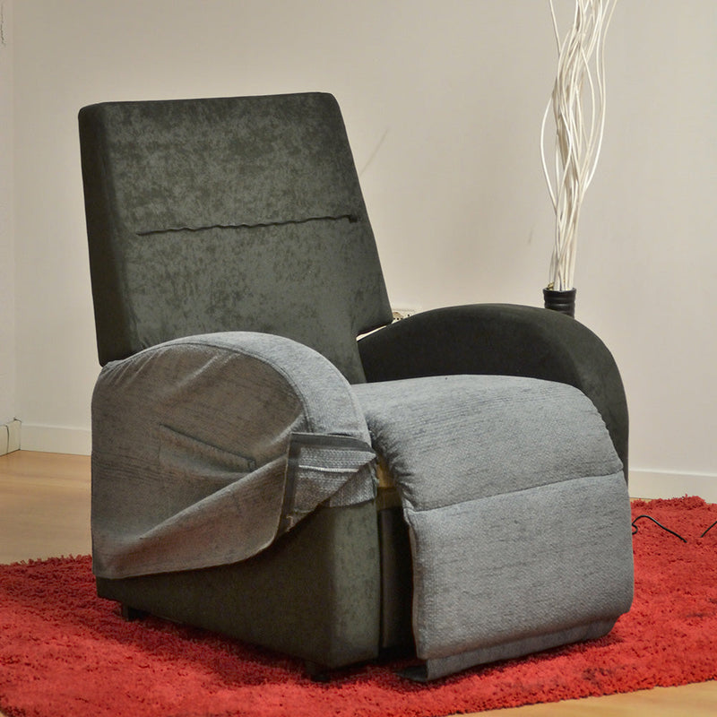 Poltrona Relax Elettrica Magnolia con Alzapersona Lift 1 Motore in Similpelle Nero