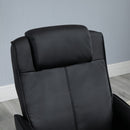 Poltrona Relax Reclinabile 71x78x101 cm con Poggiapiedi Nera