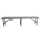 Panca Rettangolare Pieghevole 183x30x44 cm Horeca Bianco