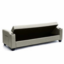 Divano Letto 205x84X89 cmin Similpelle Beige