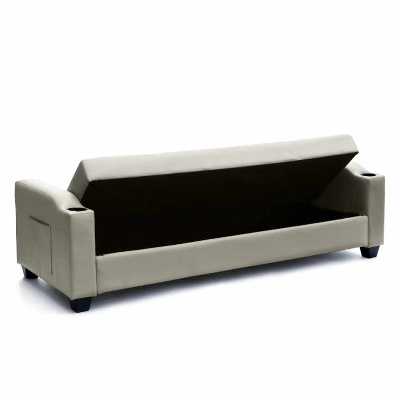 Divano Letto 205x84X89 cmin Similpelle Beige