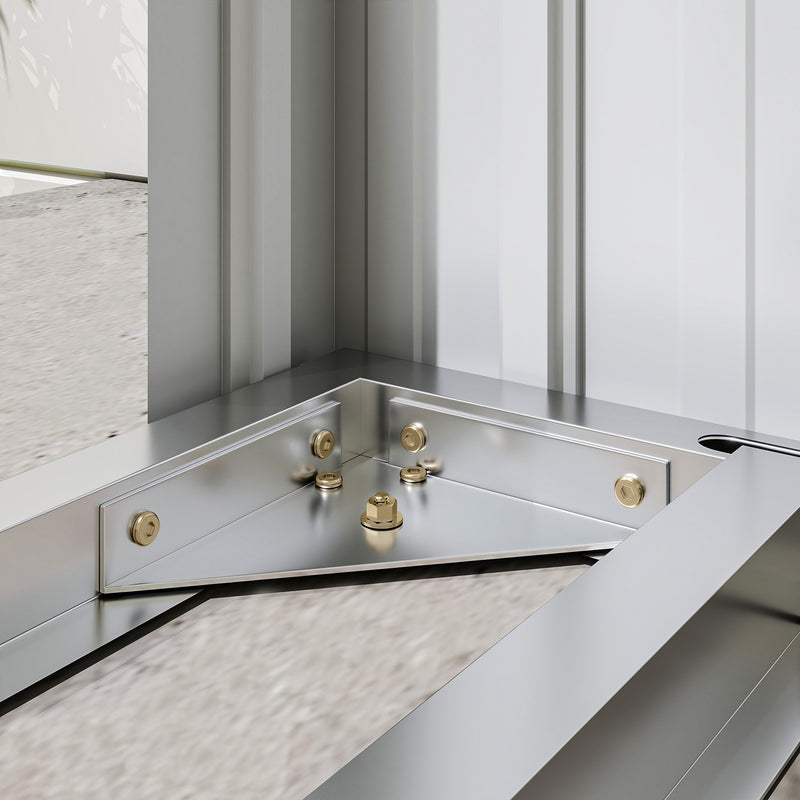 Capanno Portalegna 150x66.5x150 cm Base Rialzata e Tetto Inclinato in Acciaio Grigio Scuro      